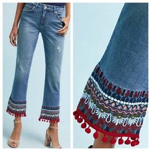 ANTHROPOLOGIE Pilcro Mid-Rise Bootcut Cropped Jean